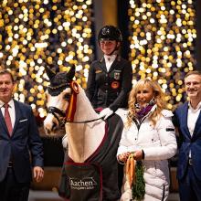 Rose Oatley and Daddy Moon dominate the prize of Dressurstall Dahmen